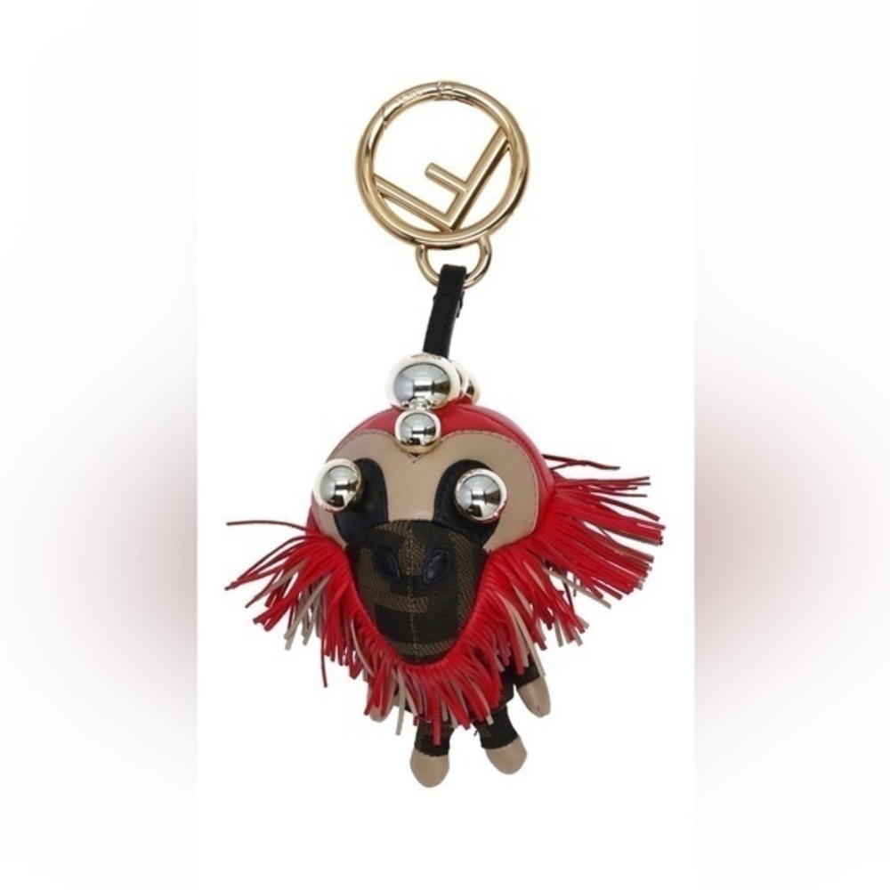 Fendi Roma limited edition NWT keychain bag charm Space Monkey Nappa Shiny - Picture 11 of 11